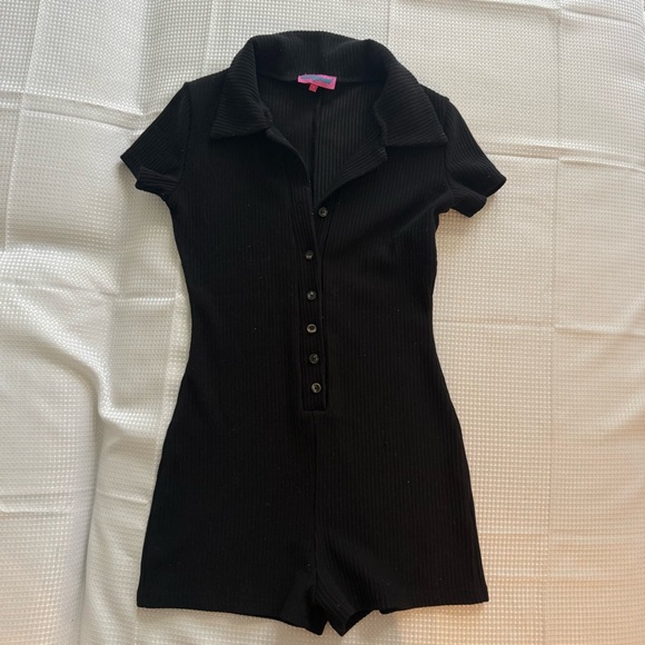 🟡 Edikted Lucia Ribbed Romper - Picture 3 of 5